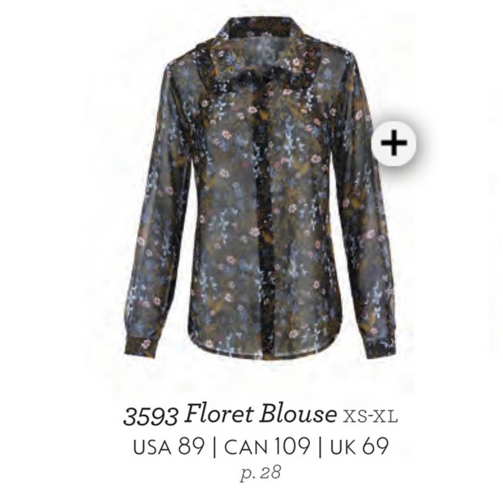 Cabi Flowered Blouse